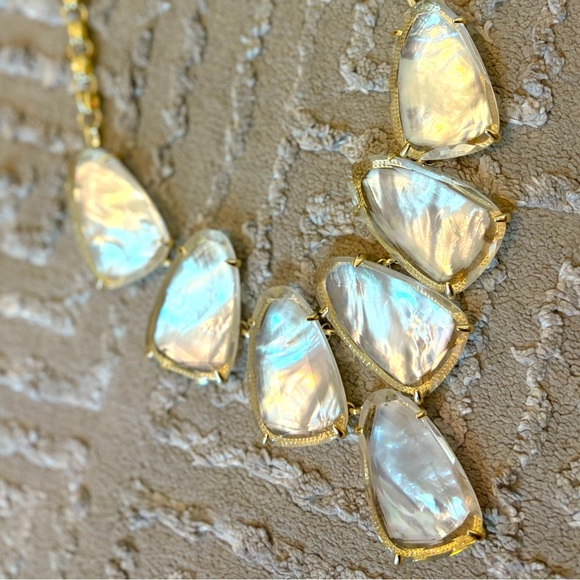 Kendra Scott Jewelry - Kendra Scott Iridescent Pearl-Like Gold Statement Necklace